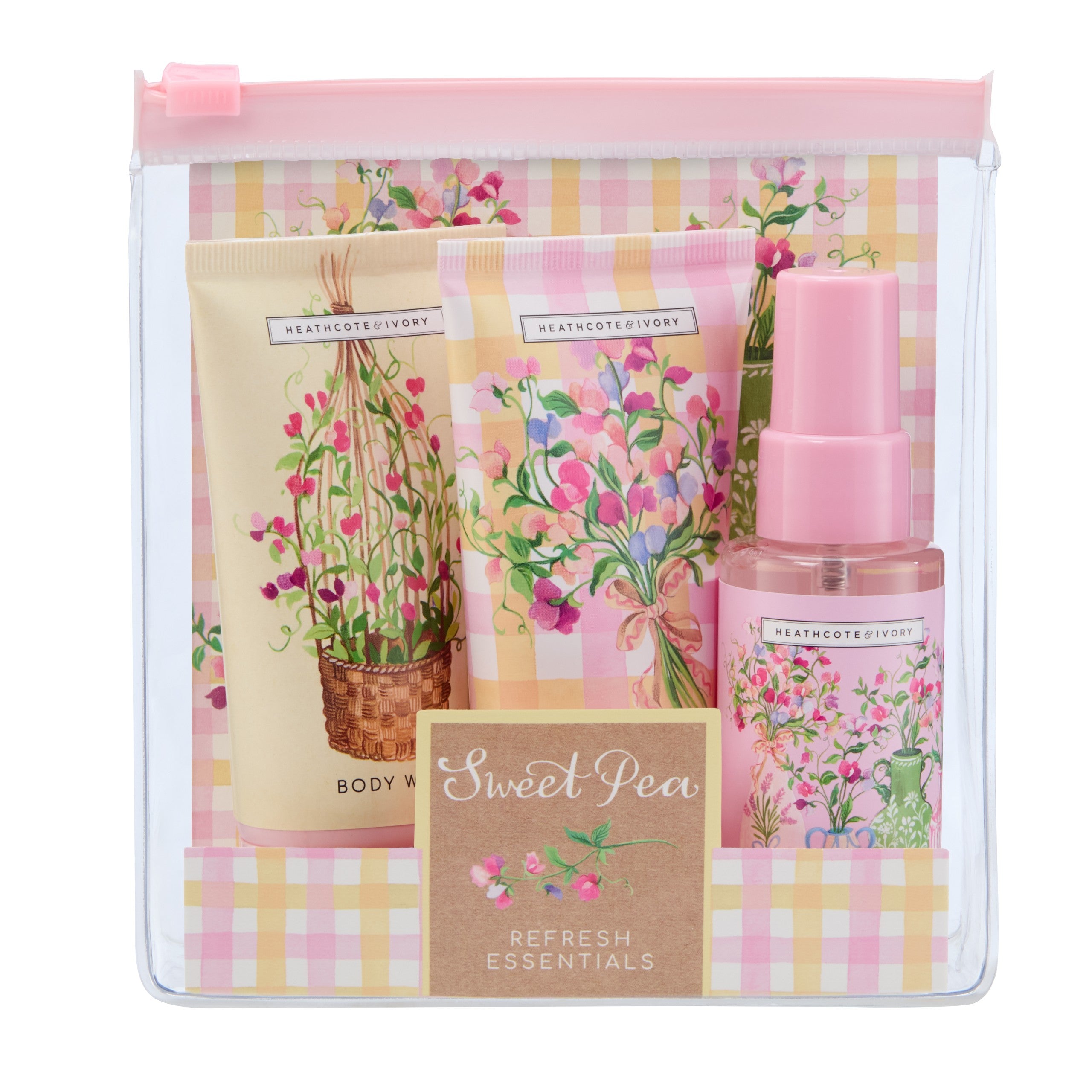 Sweet Pea Refresher Essentials (Body Wash 50ml, Body Cream 50mls and Body Spray 50mals)