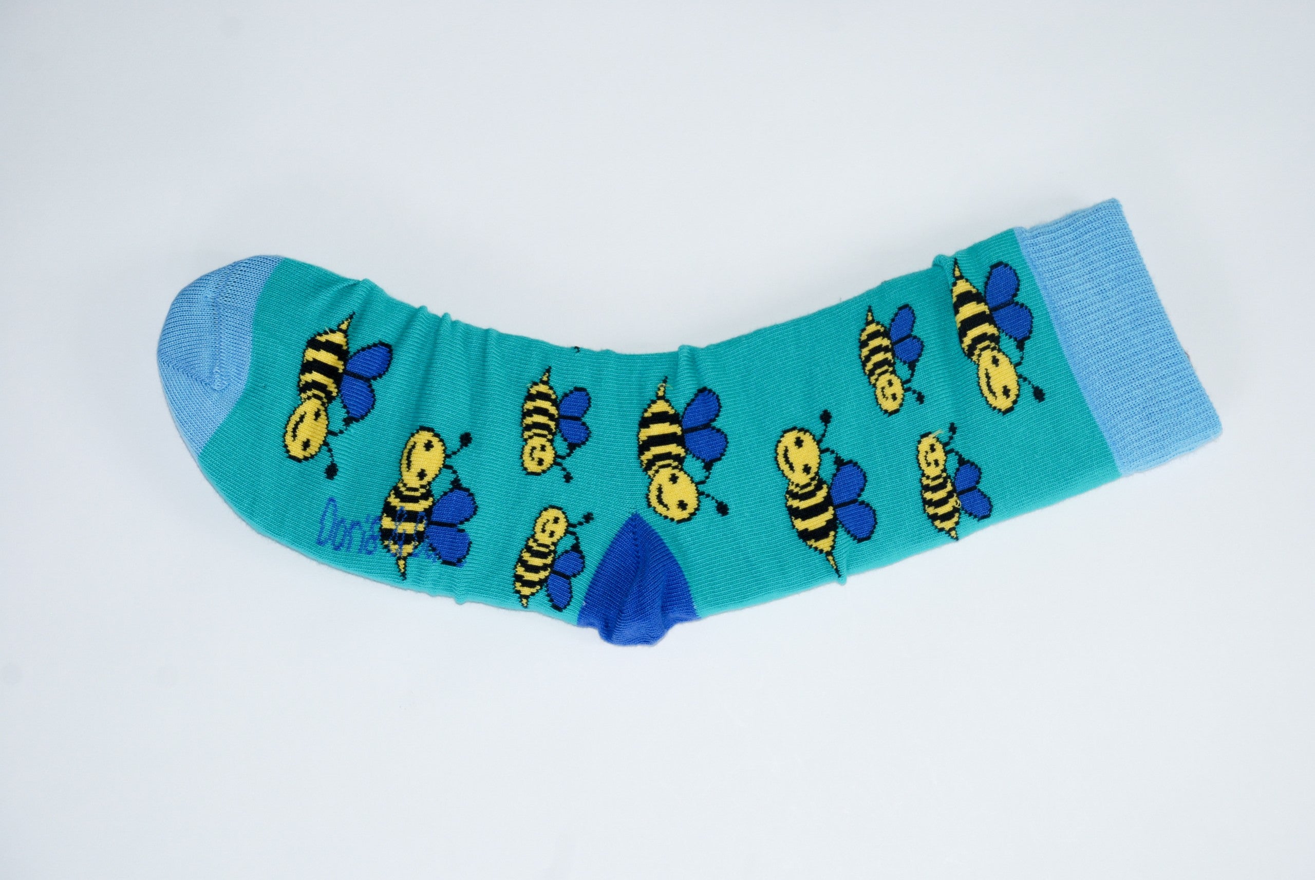 Doris and Dude Green Bees Socks UK 3 to 7