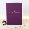 Happy Birthday Metallic Gold Foil Card