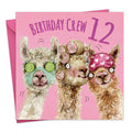 Age 12 Girls Birthday Card - Pamper - Alpaca