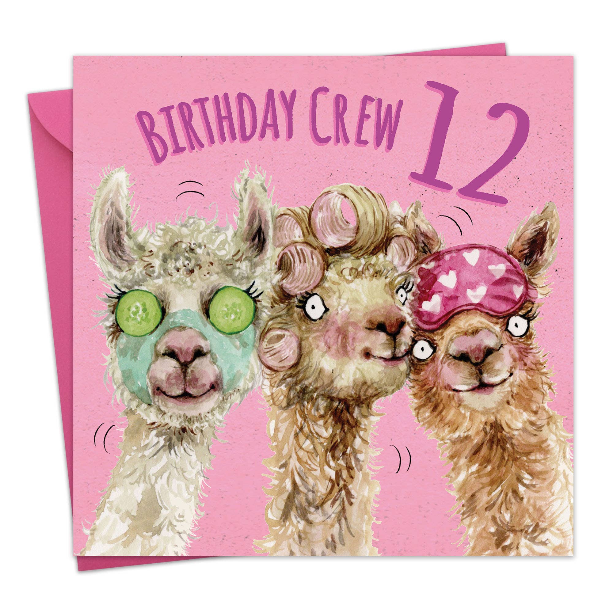 Age 12 Girls Birthday Card - Pamper - Alpaca