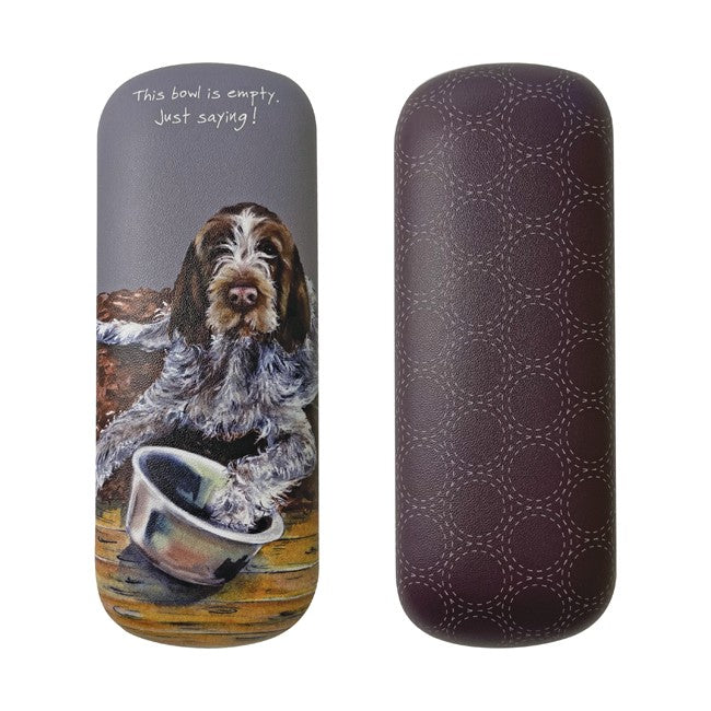 Italian Spinone Glasses Case The Bowl Is Empty