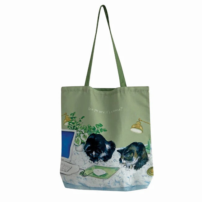 Packable Tote - Office Cats