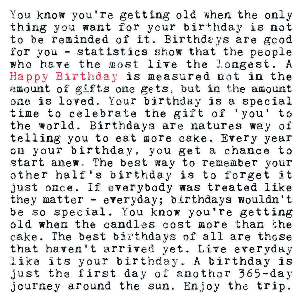 Birthday Card With Funny Quotes