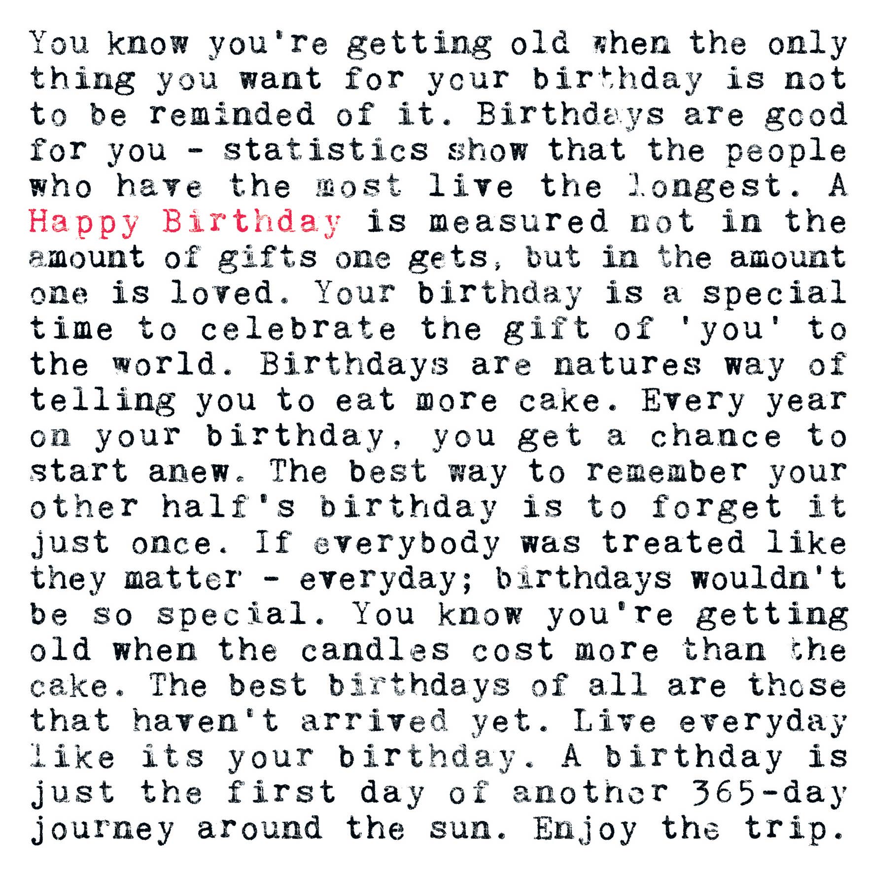Birthday Card With Funny Quotes
