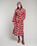Long Velvet Dressing Gown - Split Pink