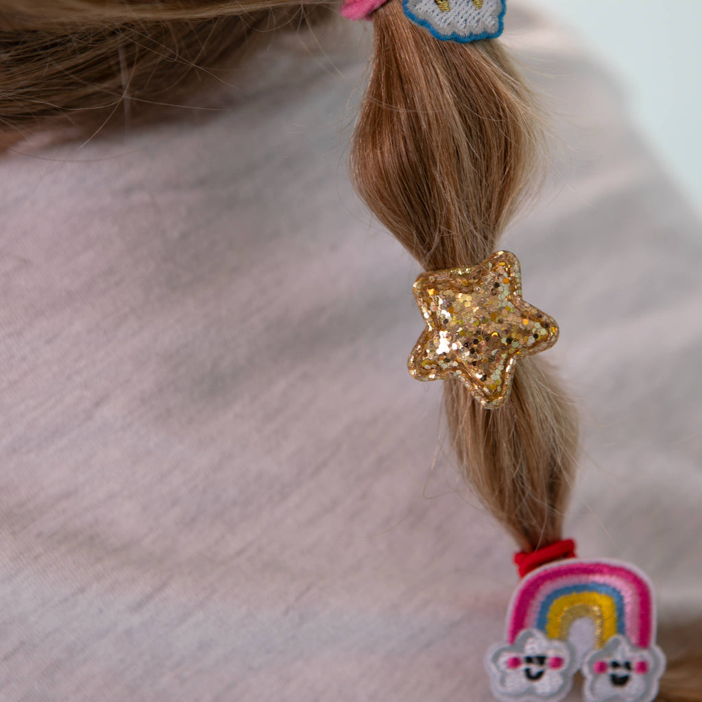 Kid’s Hair Elastics - Unicorn/Rainbow (Set of 4)