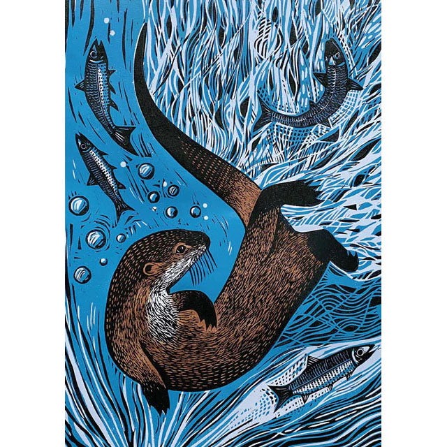 Otter Hunting Card