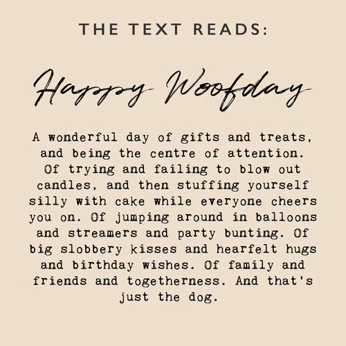 Black Labrador, Happy Woofday, Card