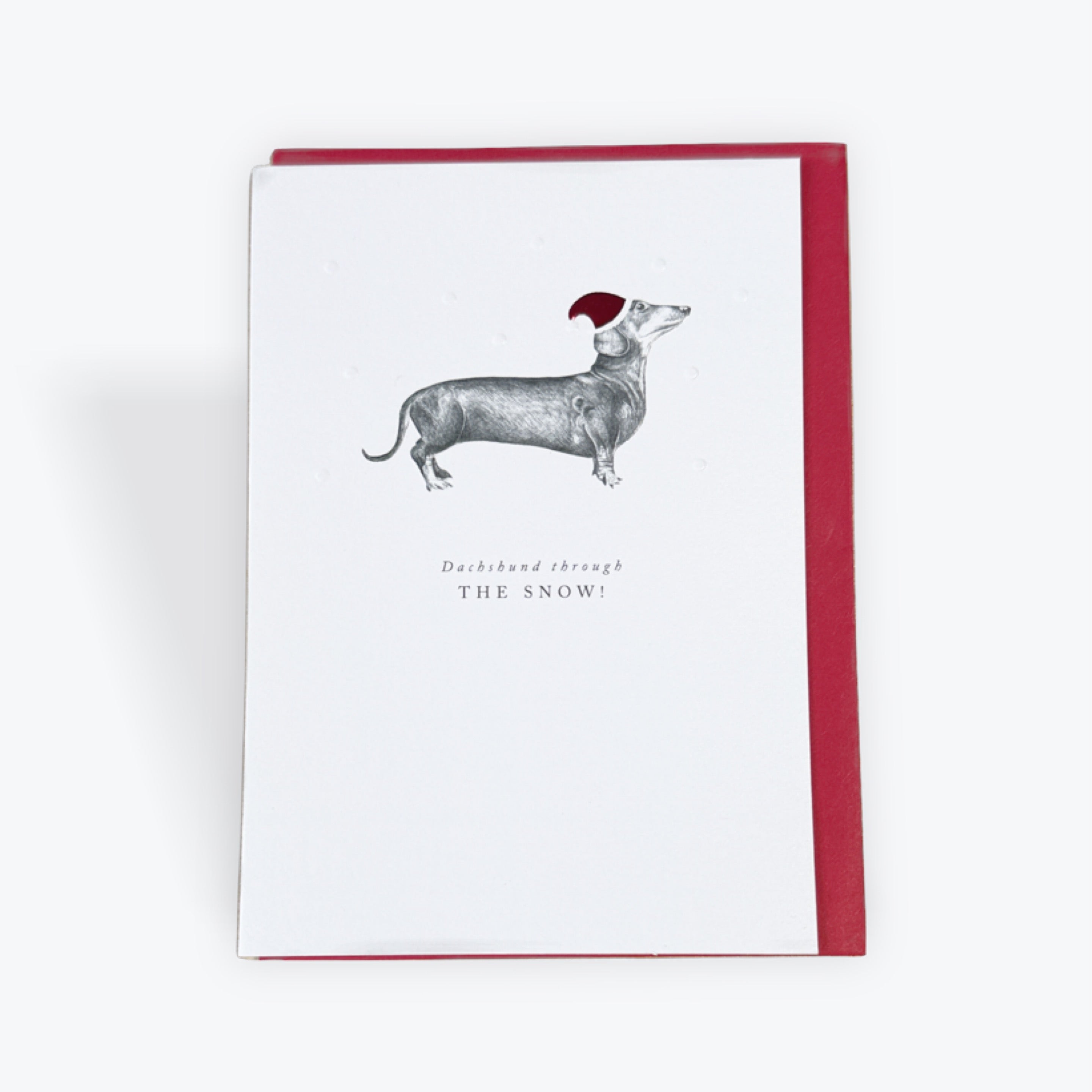 Dachshund Through the Snow Card
